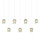 Currey and Company - 9000-1402 - Seven Light Pendant - Polpo - Green/Silver