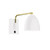 manufacturer_finish:White w/Brushed Brass|light_source:Incandescent or LED equivalent|light_output:Unspecified|color_temperature:Unspecified|cri:Unspecified