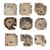 Uttermost - 04398 - Wall Decor Set/9 - Bahati - Light Bleached