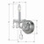 Traditional Crystal One Light Wall Sconce (1031-CH-CL-S)