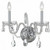 Crystorama - 1032-CH-CL-MWP - Two Light Wall Sconce - Traditional Crystal - Polished Chrome