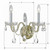 Traditional Crystal Two Light Wall Sconce (1032-PB-CL-MWP)