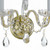 Traditional Crystal Two Light Wall Sconce (1032-PB-CL-SAQ)