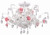 Crystorama - 4850-WW - Six Light Semi Flush Mount - Lola - Wet White