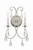 Crystorama - 5012-OS-CL-MWP - Two Light Wall Sconce - Ashton - Olde Silver