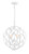 Crystorama - 504-MT - Four Light Chandelier - Broche - Matte White