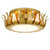 Crystorama - 510-GA - Three Light Flush Mount - Broche - Antique Gold