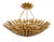 Crystorama - 517-GA_CEILING - Six Light Semi Flush Mount - Broche - Antique Gold