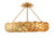 Crystorama - 536-GA_CEILING - Six Light Semi Flush Mount - Broche - Antique Gold