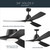 Volos II 54" Ceiling Fan (300054-BK)