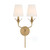 Crystorama - 562-GA - Two Light Wall Sconce - Broche - Antique Gold