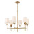Crystorama - 568-GA - Six Light Chandelier - Broche - Antique Gold