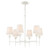 Crystorama - 568-MT - Six Light Chandelier - Broche - Matte White