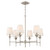 Crystorama - 568-SA - Six Light Chandelier - Broche - Antique Silver