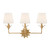 Crystorama - 573-OP-GA - Three Light Bath - Broche - Antique Gold