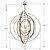 Luna Nine Light Chandelier (587-EB-GA)