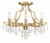 Crystorama - 5930-VG-CL-MWP - Five Light Semi Flush Mount - Cedar - Vibrant Gold
