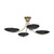 Palmela Four Light Chandelier/Semi Flush (52854CPZBK)