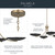 Palmela Four Light Chandelier/Semi Flush (52854CPZBK)