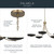 Palmela Five Light Chandelier (52856CPZBK)