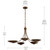 Palmela Five Light Chandelier (52856LBRLBZ)