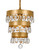 Crystorama - 6103-GA - One Light Mini Chandelier - Perla - Antique Gold