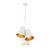 Crystorama - 8684-MT-GA - Three Light Pendant - Alston - Matte White + Antique Gold