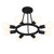 Dakota Eight Light Semi Flush Mount (9043-BK)