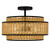 Teton Three Light Semi-Flush Mount (TET1716MBK)