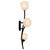 Walker Three Light Wall Sconce (WALK8808MBK)