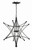 Astro Four Light Chandelier (9236-BK)
