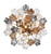 Addis Six Light Chandelier (ADD-306-AG-AU)