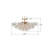 Adley Four Light Semi Flush Mount (ADL-500-AG-CL)