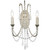 Crystorama - ARC-1902-SA-CL-MWP - Two Light Wall Sconce - Arcadia - Antique Silver