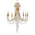 Crystorama - ARC-1908-GA-CL-MWP - Eight Light Chandelier - Arcadia - Antique Gold