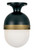 Crystorama - CAP-8500-MK-TG - One Light Outdoor Semi Flush Mount - Capsule - Matte Black + Textured Gold