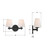 Colton Two Light Wall Sconce (COL-202-BK)