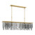 Gemma Six Light Linear Chandelier (GEM-7007-MG-SS)