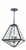Crystorama - GLA-9705-WT-BC - Three Light Outdoor Chandelier - Glacier - Black Charcoal