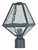 Crystorama - GLA-9707-WT-BC - One Light Outdoor Post Mount - Glacier - Black Charcoal