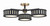 Crystorama - KEN-8300-VG-BF - Six Light Semi Flush Mount - Kendal - Vibrant Gold + Black Forged