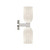 Lotus Two Light Wall Sconce (LOT-712-PN)