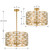 Meridian Six Light Semi Flush Mount (MER-4866-GA_CEILING)