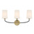 Crystorama - NIL-70013-BF-MG - Three Light Bath - Niles - Black Forged + Modern Gold