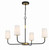 Crystorama - NIL-70015-BF-MG - Four Light Chandelier - Niles - Black Forged + Modern Gold