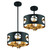 Odelle Four Light Pendant (ODE-700-BK-GA)