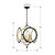 Odelle Four Light Chandelier (ODE-704-BK-GA)