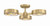 Crystorama - ORS-733-MG - Three Light Semi Flush Mount - Orson - Modern Gold