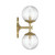 Orly Two Light Wall Sconce (ORY-1002-AG-CL)