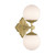 Crystorama - ORY-1002-AG-WH - Two Light Wall Sconce - Orly - Aged Brass